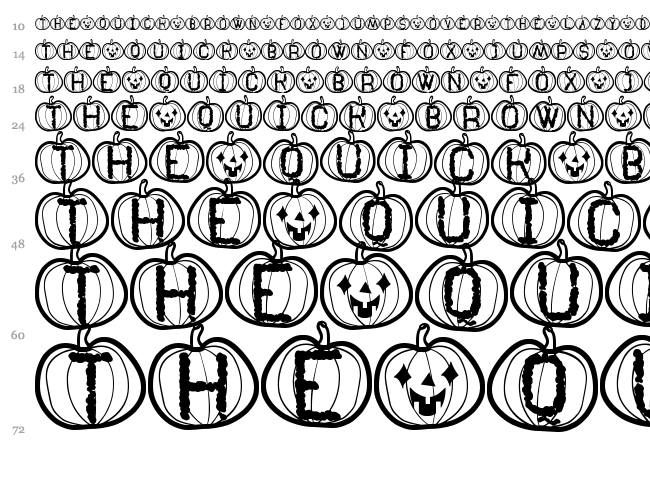 Pumpkin Halloween St font waterfall